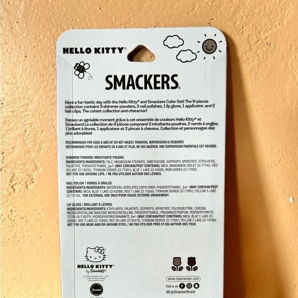Hello Kitty 9pc. Beauty Collection. Made by Sanrio + Lip Smackers. Adorable. NWT - Picture 5 of 5
